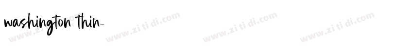 washington thin字体转换